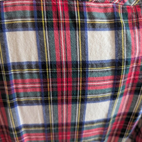 Lauren Ralph Lauren plaid ruffled button down blouse Small Academia Tartan - Picture 5 of 9